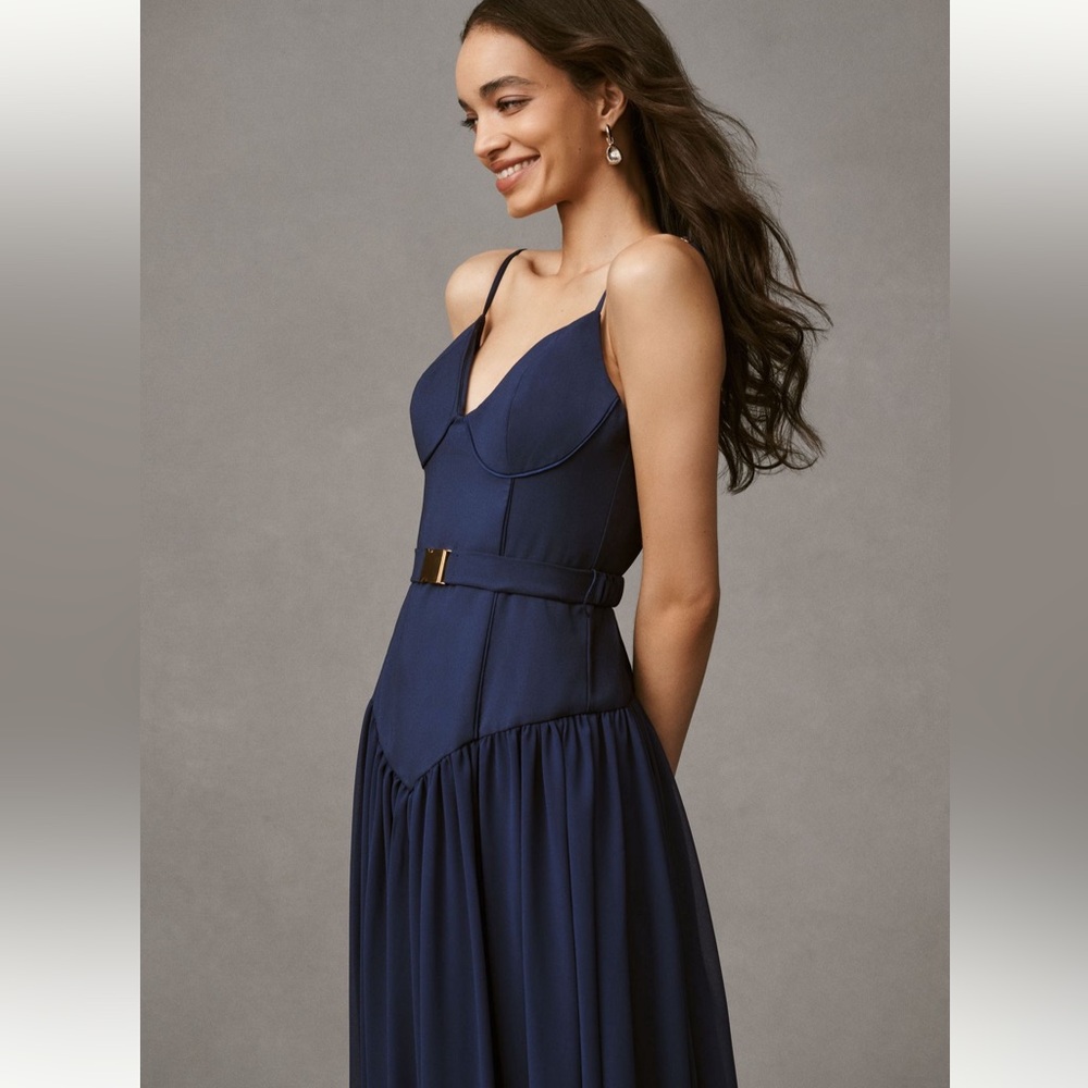 Hutch Ruby Bustier Drop Waist Belted Dress - Picture 4 of 8